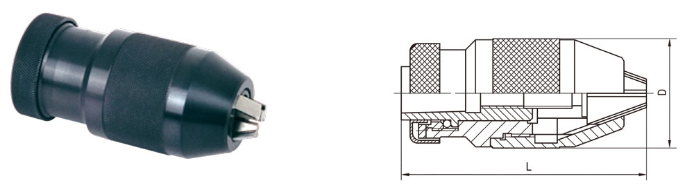 Heavy Duty Keyless Drill Chuck with Taper Mounted 7